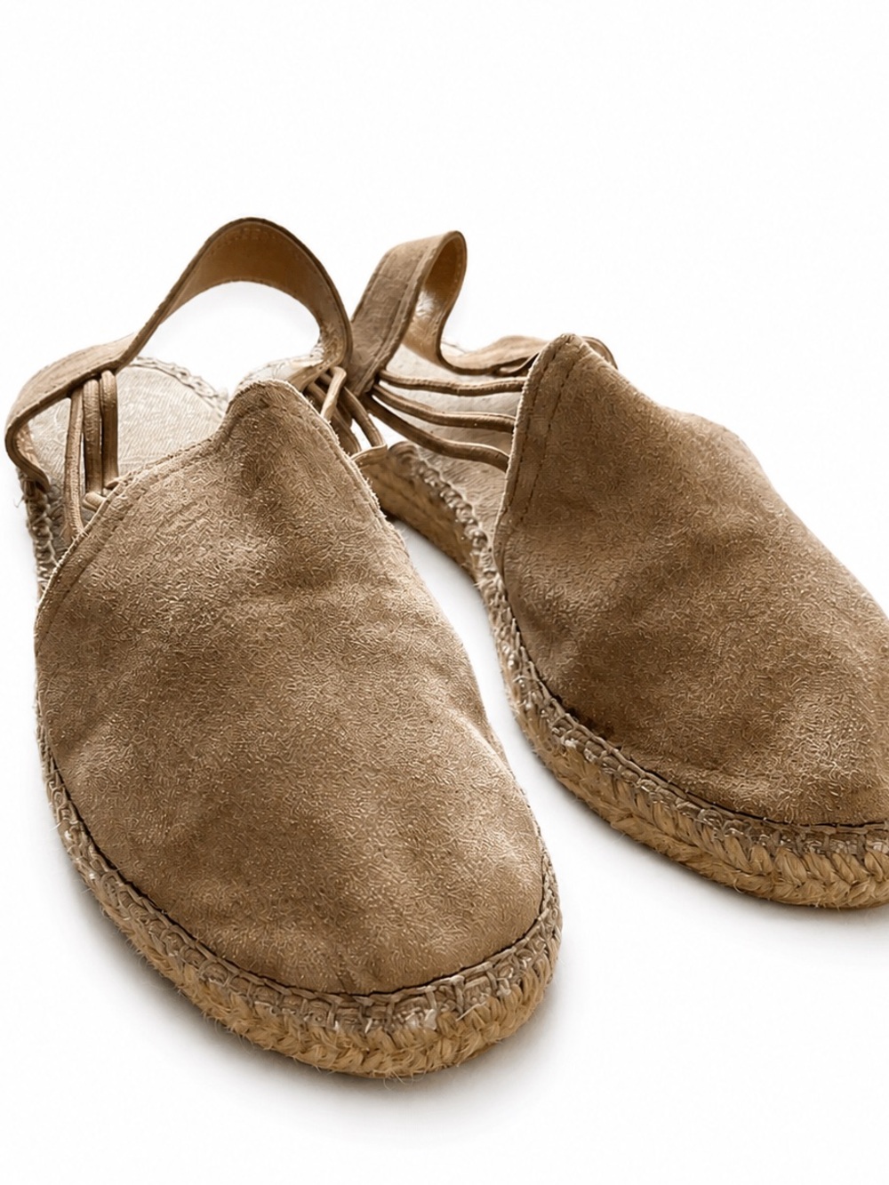Toni Pons Taupe Suede Espadrille Sandals Size 38 (US 7-7.5) Made in Spain - Picture 8 of 8